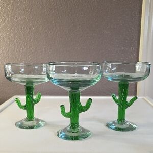 Cactus Stem Margarita Glasses